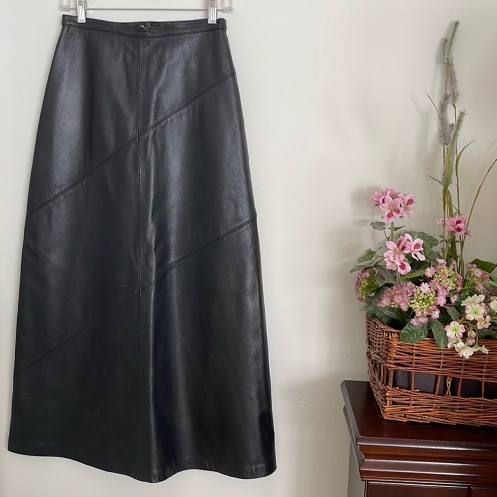 Black A-Line Asymmetrical Midi Skirt for Work
